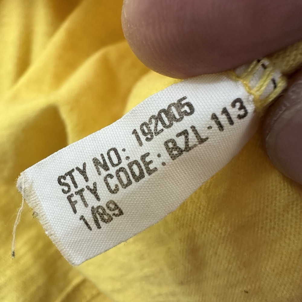 Rare VTG 80s Generra Boxy Crop Fit T Shirt Men Medium Hypercolor Yellow Spellout - Picture 7 of 11